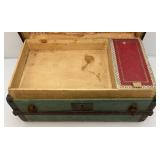Antique Small Travel Trunk 14" x 16" x 26"