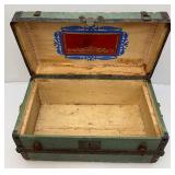 Antique Small Travel Trunk 14" x 16" x 26"