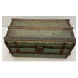 Antique Small Travel Trunk 14" x 16" x 26"