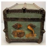 Antique Small Travel Trunk 14" x 16" x 26"