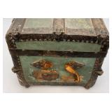 Antique Small Travel Trunk 14" x 16" x 26"