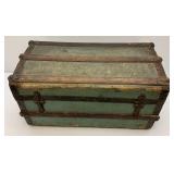 Antique Small Travel Trunk 14" x 16" x 26"