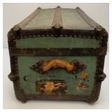 Antique Small Travel Trunk 14" x 16" x 26"