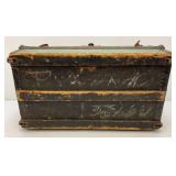 Antique Small Travel Trunk 14" x 16" x 26"