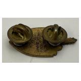 Vintage US Army 3rd Engineer Battalion Unit Beaver Crest Clutchback Pin Badge