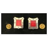Vintage US Army 8th Engineer Battalion DUI Set Japanese Made Clutchback Pins