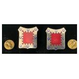 Vintage US Army 8th Engineer Battalion DUI Set Japanese Made Clutchback Pins