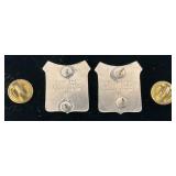 Vintage US Army 8th Engineer Battalion DUI Set Japanese Made Clutchback Pins