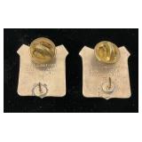 Vintage US Army 8th Engineer Battalion DUI Set Japanese Made Clutchback Pins