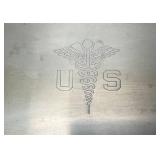 Vintage Military Coleman Cook Stove Aluminum Box With US Medical Emblem (Very Cool) 4 1/2" x 9" x 15"