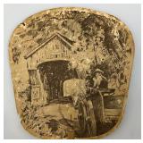 Two Antique Hand Fans With Advertisement