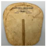 Two Antique Hand Fans With Advertisement