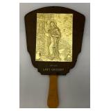 Two Antique Hand Fans With Advertisement