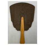 Two Antique Hand Fans With Advertisement