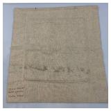 Vintage Korhogo Cloth With Block Print Design Signed On Back By Makers 22" x 24"