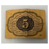 1962 1St Issue Fractional Currency 5 Cents Very Nice Condition