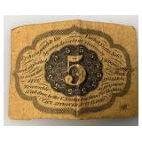 1962 1St Issue Fractional Currency 5 Cents Very Nice Condition