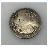1811 SILVER Mexico 2 Reales Coin