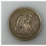 US 1875 -S Twenty Cent Piece
