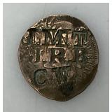 Very Old CIVIL WAR Coin Stamped With Soldiers Initials