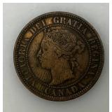 1882, 1884 & 1888 Canada One Cent Queen Victoria Coins Great Condition