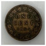 1882, 1884 & 1888 Canada One Cent Queen Victoria Coins Great Condition