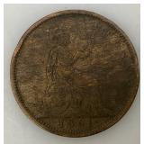 1861 British Victoria Penny
