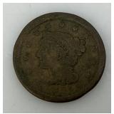 1851 Braided Hair Copper Large Cent US Coin