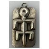 Unique Southwestern Style Streling  Pendant With Stylized Anthropomorphic Stick Figure Design 9.84 Grams