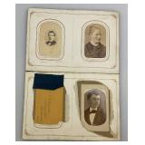 Antique Photo Album With Antique Photos & Some Tin Types