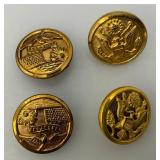 Vintage Military Metals One With Ribbon And One In Original Box & More