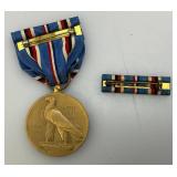 Vintage Military Metals One With Ribbon And One In Original Box & More