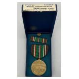 Vintage Military Metals One With Ribbon And One In Original Box & More