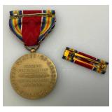 Vintage Military Metals With Ribbons In Original Box & More