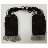 Victorian Hand Knit Crocheted And Beaded Miser