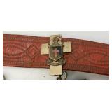 Vintage MASONIC Knights Templar Sword Clasp, Chain, Buckle And Belt