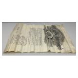 1893 Antique College Of Minnesota Diploma