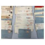 Misc. Postcards And Envelopes And Stamps