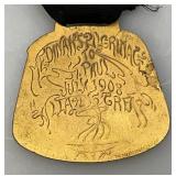 Antique 1908 Shriners Pin With Inscription On Back