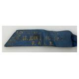 Antique Masonic Pin With Ribbon