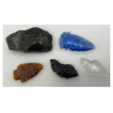 Misc. Glass & Stone Arrow Heads