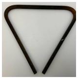 Antique Cast Iron Dinner Triangle 12"