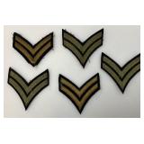 Vintage Silver Plated Box With Military Patches And More