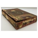 Vintage Silver Plated Box With Military Patches And More