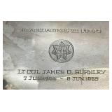 Vintage Silver Plated Box With Military Patches And More