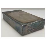 Vintage Silver Plated Box With Military Patches And More