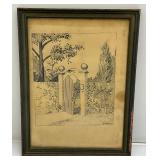 Antique Needle Point, Framed Items And More
