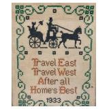 Antique Needle Point, Framed Items And More