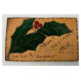 Very Old Antique Leather Post Cards Most With Old Stamps