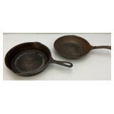 Vintage Cast Iron Pans Including Wagner Ware 9 Inch Chef Skillet & Sidney Hollow Ware #7 Pan
